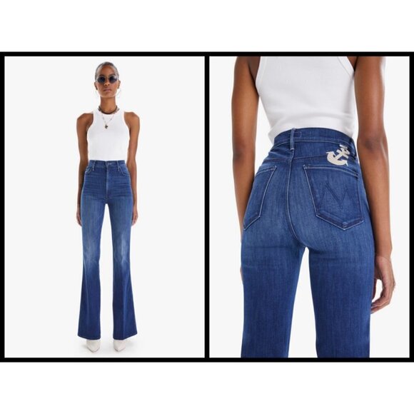 💕MOTHER💕 The Mellow Drama Jeans ~ Anchor Point 28 NWOT High Rise Flare - Picture 1 of 16